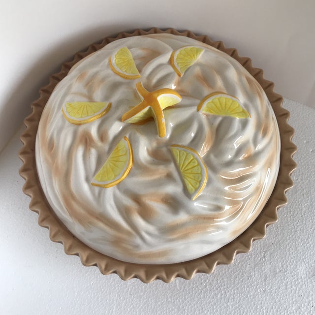Vintage Ceramic Lemon Meringue Pie Container Chairish