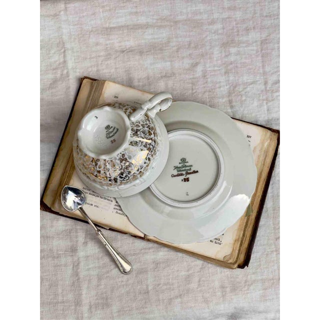 Metal Mid-Century Porcelain Tea Service by Johann Seltmann Vohenstrauß, Germany, 1950s, Set of 12 For Sale - Image 7 of 13