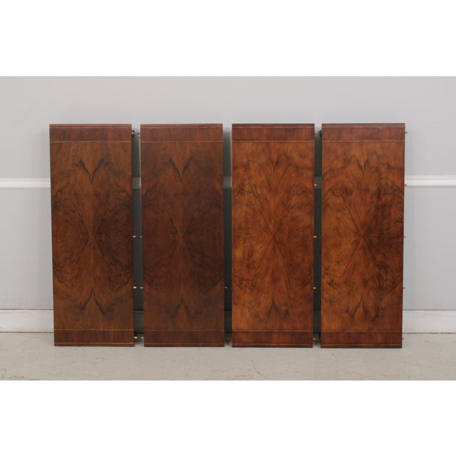 Baker Stately Homes Walnut Dining Room Table For Sale - Image 15 of 17