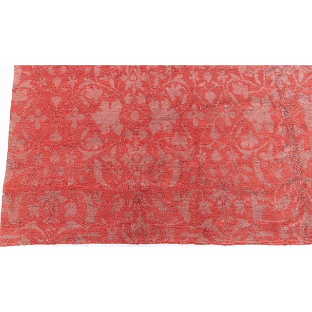 Modern Traditional Red Wool & Silk Rug by Doris Leslie Blau For Sale In New York - Image 6 of 9