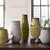 Modern Textured Honeycomb Vase – Distressed Yellow Crackle Glaze Pottery - 11.5" Tall West Elm For Sale - Image 3 of 8