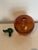 Vintage Amber Crackle Glass Apple Fruit Fly Trap / Autumn Art Glass For Sale In Los Angeles - Image 6 of 7