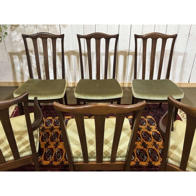 Brown Chairs and English Armchairs in Mahogany by G-Plan, 1970s, Set of 6 For Sale - Image 8 of 11