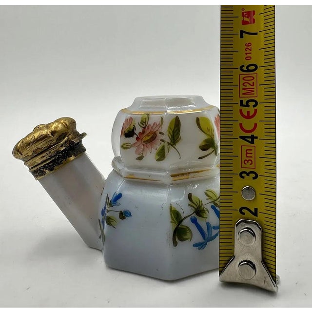 Very Charles X French Opaline Travel Perfume Bottle For Sale - Image 6 of 13