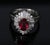 Late 20th Century Gia Certified Ruby & 0.54ct Diamond Platinum Ring, Size 4.75 For Sale - Image 13 of 18