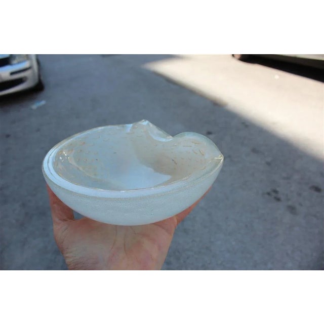 Gold and Opaline Murano Glass Bowl from Seguso, 1950s For Sale - Image 6 of 8
