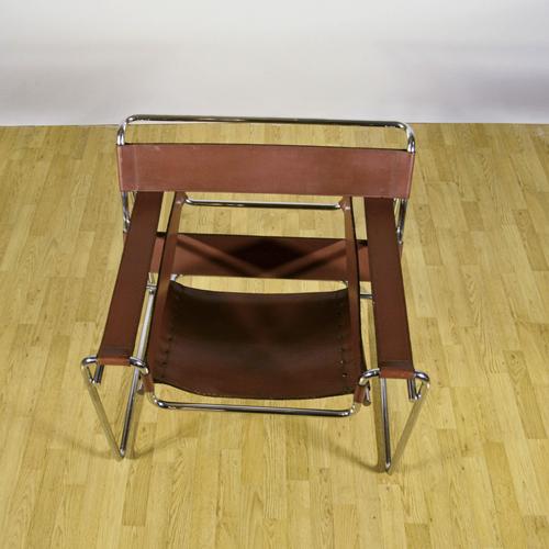 1940s Model B3 Wassily Chair in Cognac Leather by M. Breuer for Knoll, 1940s For Sale - Image 5 of 9