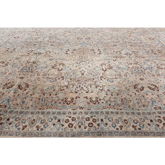 Taupe Oversized 1920s Persian Khorassan Rug For Sale - Image 8 of 8