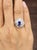 Modern 2.25 Ct Tanzanite & Diamond Ring Size 6.75 For Sale - Image 3 of 10