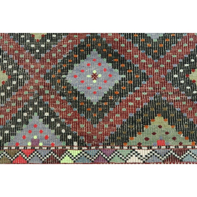 Faded Vintage Turkish Kilim Rug - 77" X 118" For Sale - Image 9 of 13