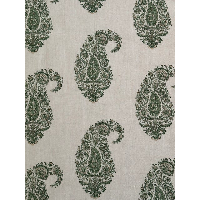 Peter Dunham Peter Dunham Shiraz Green/Natural Fabric 2 Yards For Sale - Image 4 of 4