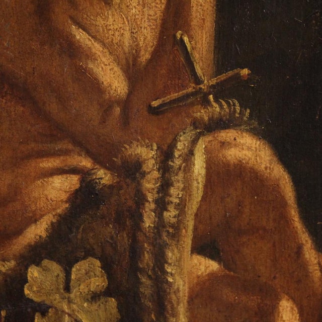 French Artist, St. John the Baptist, 1780, Oil on Panel, Framed For Sale - Image 8 of 16