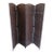Wicker Rattan Room Divider 4 Panel Dark Color For Sale