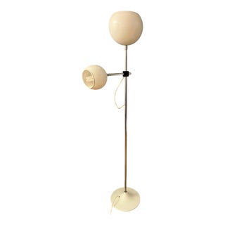 Mid-Century Space Age White Eyeball Floor Lamp For Sale