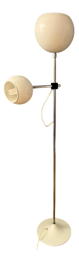 Mid-Century Space Age White Eyeball Floor Lamp