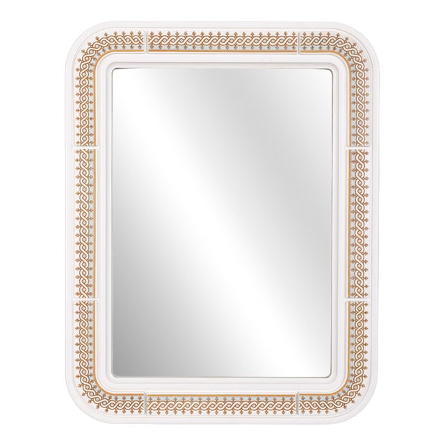 Vintage Plastic Wall Mirror with Carrara Matte, 1970s For Sale