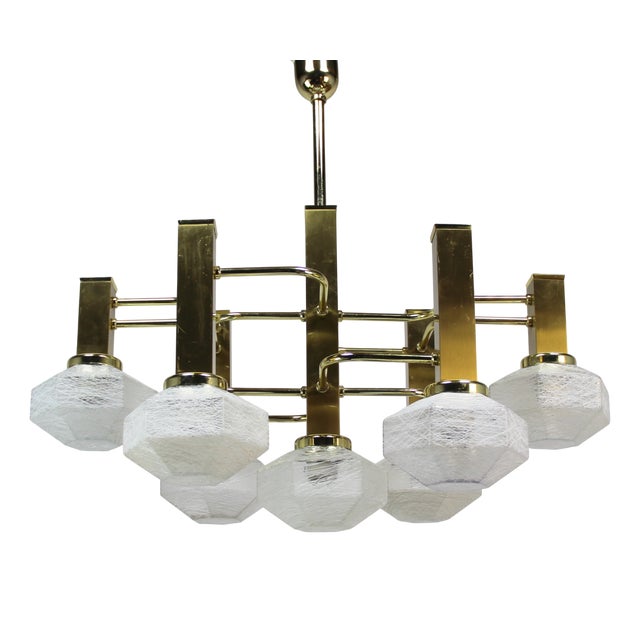 Ceiling Lamp attributed to Sciolari, 1970s For Sale