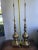 2 Fabulous Stiffel Mid Century Modern Table Lamps. These very heavy brass lamps each weigh 10 pounds! They have a stylized...