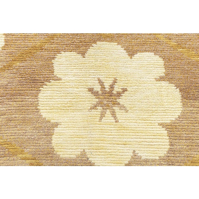Art Deco Modern Abstract Soft Beige Handmade Rug by Doris Leslie Blau For Sale - Image 3 of 10