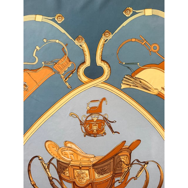 Textile Hermès Springs Silk Scarf 1988 Designed by Philippe Ledoux For Sale - Image 7 of 12