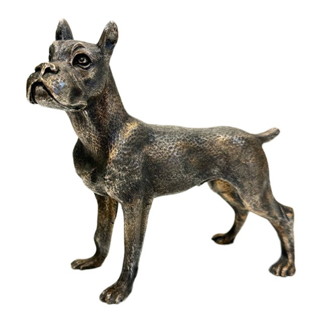 Vintage Italian Metal Dog Figurine For Sale