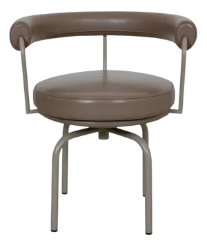 Lc-7 Chair in Grey Leather by Le Corbusier, 2000s