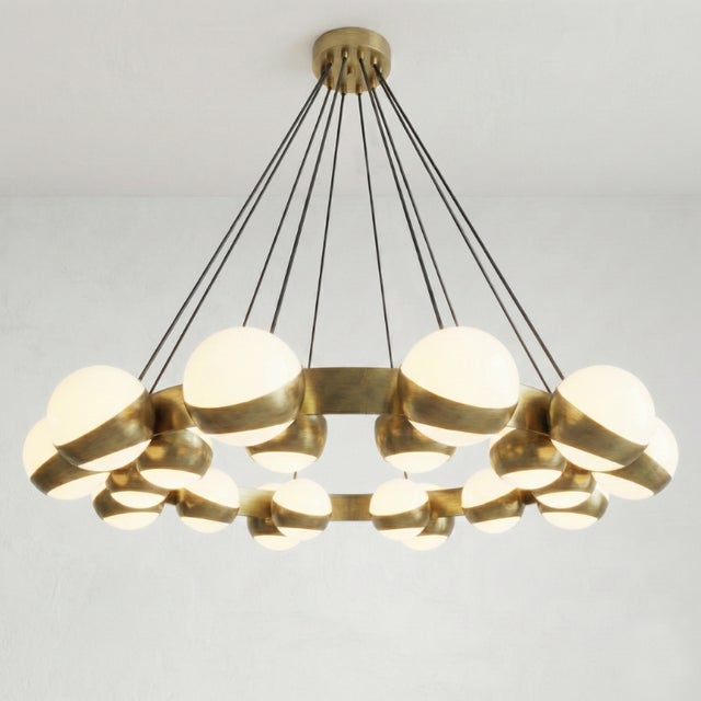 1950s Large Ring Ceiling Lamp with Spheres from Stilnovo, 1950s For Sale - Image 5 of 5