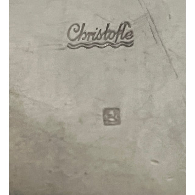 Metal Christofle Silver Plated Round Lidded Box For Sale - Image 7 of 7