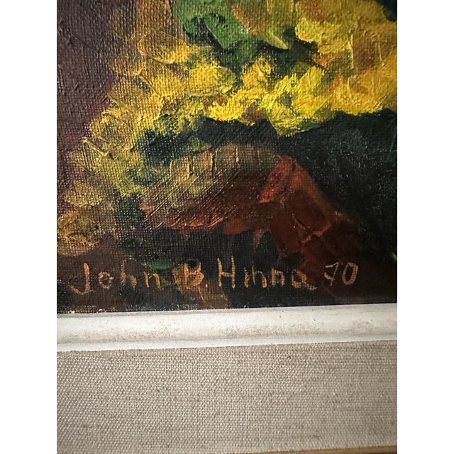 John B. Hinna, Mountain Landscape, 1970, Oil on Panel, Framed For Sale - Image 10 of 18