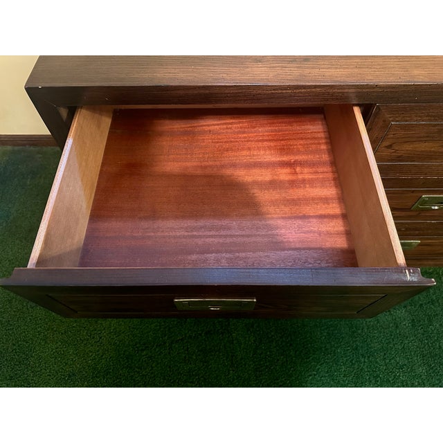 Henredon Mid-Century Modern Scene One Campaign Short Dresser 1970s For Sale - Image 9 of 10
