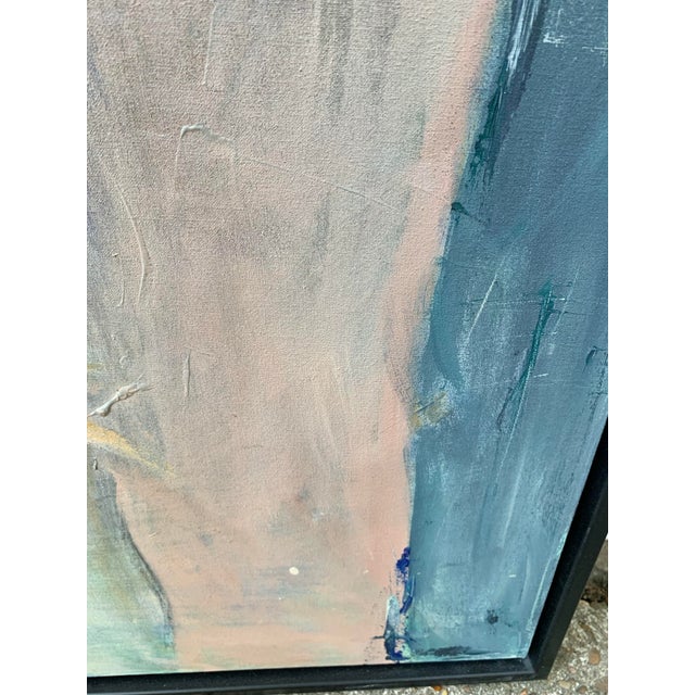 Late 20th Century Abstract Artist Signed Painting on Canvas For Sale - Image 11 of 12