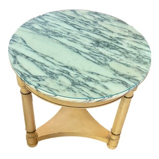 Late 20th Century Directoire Style Marble Top Gueridon Table - Project Piece For Sale