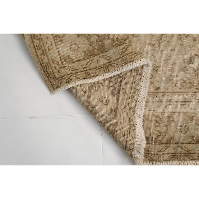 Beige Vintage Anatolian Wool Carpet For Sale - Image 4 of 10