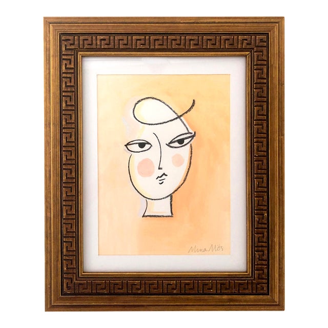 Abstract Portrait by Mina Mös For Sale