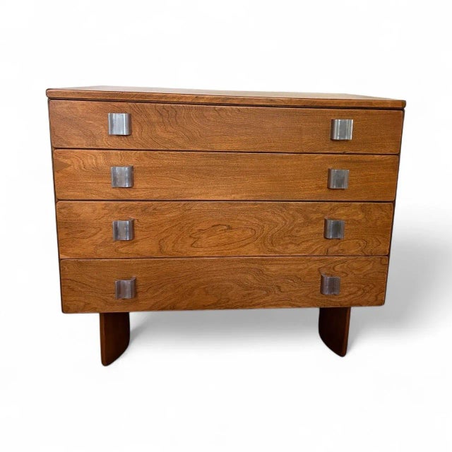 Exquisite and rare chest of drawers designed by Eliel Saarinen circa 1948 for Johnson Furniture Company. This item has...