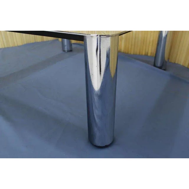Early 20th Century Mid-Century Modern Chrome and Smoked Glass Coffee Table For Sale - Image 5 of 10
