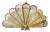 French Folding Brass Fan Fire Screen, 1890s For Sale
