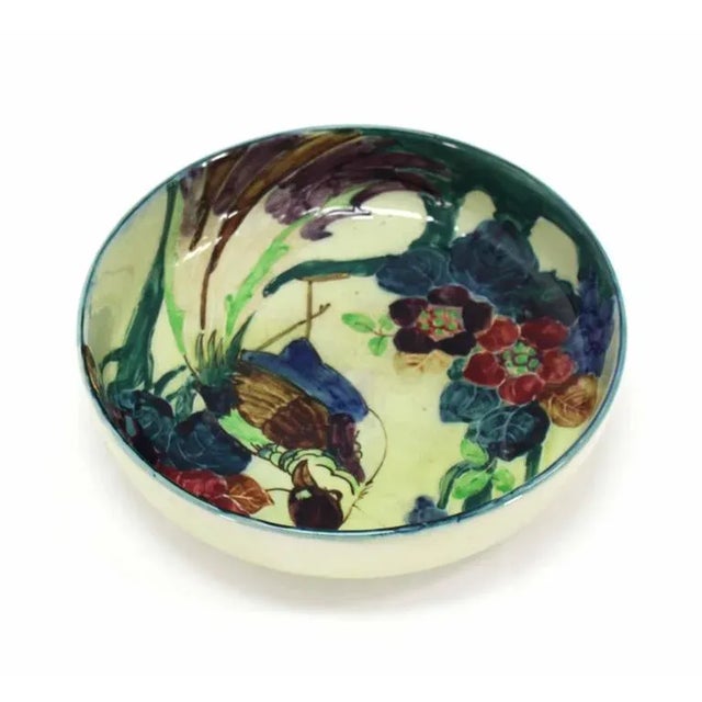 Vintage Mid Century English Hand Decorated Bowl For Sale - Image 4 of 8