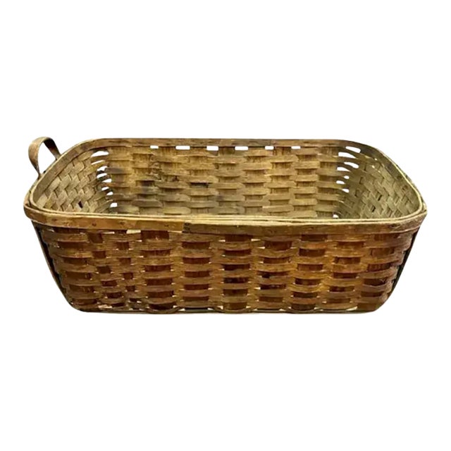 Antique American Hickory Basket For Sale