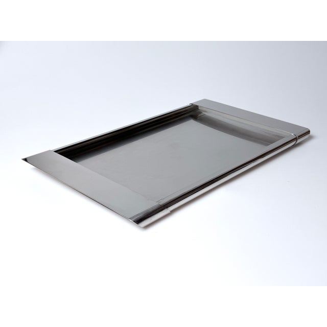 Large rectangular stainless steel tray designed by silvio coppola for alessi, italy. manufactured in 18/10 stainless steel...