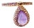 Bochic “Capri” Vintage Diamond & Amethyst Ring Set In 18K Gold & Silver For Sale
