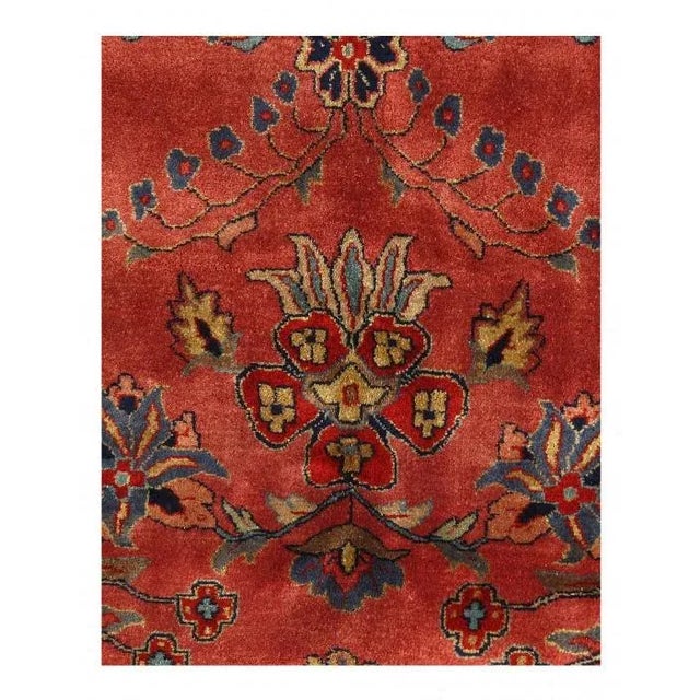 Textile Pasargad Rust Fine Hand-Knotted Sarouk Rug- 12'5'' X 15'2'' For Sale - Image 7 of 10