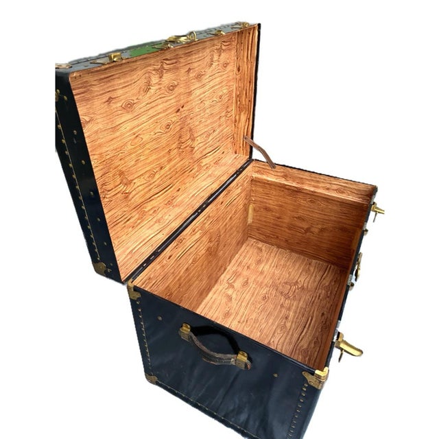 Vintage Overland Steamer Trunk For Sale - Image 4 of 4