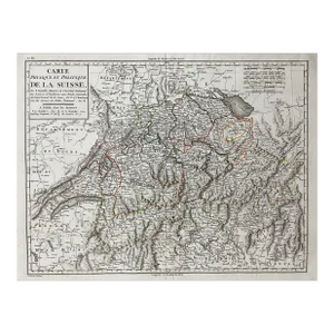 18th Century Antique Map of Switzerland