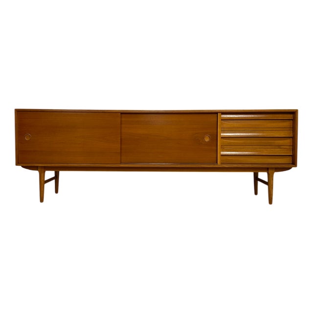 Large Mid-Century Danish Teak Sideboard attributed to Lothar Wegner, 1960s For Sale