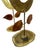 1970s Mid-Century Modern Brutalist Handcrafted Flower Sculpture Gold Red - a Pair For Sale - Image 6 of 7