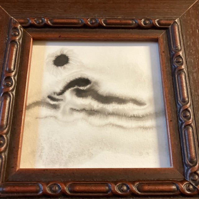 Original 5 x 5 painting on paper unsigned Overall size with new old stock frame is 11.5 x 11.5 Check out my shop, .ROBINS...