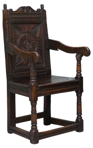 17th Century Wainscot Armchair in Oak, Northern England