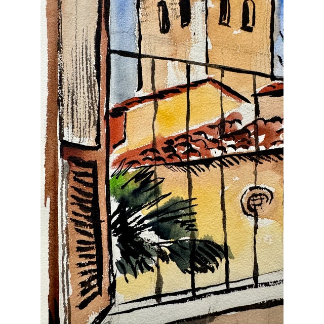 Original watercolor on paper by Henry Emil Salloch, also known as Heinz Emil Salloch, the German-born American artist and...