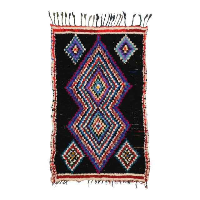 Late 20th Century Vintage Berber Moroccan Rug, 04'06 X 07'01 For Sale